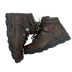 Timberland Men's Boots Brown Hiking Men’s 9.5 Rugged Work Laced 6605 Utility